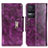 Leather Case Stands Flip Cover Holder N04P for Xiaomi Redmi K50 5G Purple