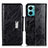 Leather Case Stands Flip Cover Holder N04P for Xiaomi Redmi Note 11E 5G Black