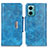 Leather Case Stands Flip Cover Holder N04P for Xiaomi Redmi Note 11E 5G Sky Blue