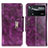 Leather Case Stands Flip Cover Holder N04P for Xiaomi Redmi Note 11E Pro 5G Purple