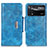 Leather Case Stands Flip Cover Holder N04P for Xiaomi Redmi Note 11E Pro 5G Sky Blue