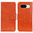 Leather Case Stands Flip Cover Holder N05P for Google Pixel 8 5G Orange