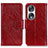 Leather Case Stands Flip Cover Holder N05P for Huawei Honor 90 5G Red