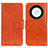 Leather Case Stands Flip Cover Holder N05P for Huawei Honor Magic5 Lite 5G Orange