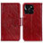 Leather Case Stands Flip Cover Holder N05P for Huawei Honor X6a Red