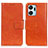 Leather Case Stands Flip Cover Holder N05P for Huawei Honor X7a Orange