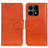 Leather Case Stands Flip Cover Holder N05P for Huawei Honor X8a 4G Orange