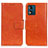 Leather Case Stands Flip Cover Holder N05P for Motorola Moto E13 Orange