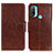 Leather Case Stands Flip Cover Holder N05P for Motorola Moto E20