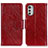 Leather Case Stands Flip Cover Holder N05P for Motorola Moto E32 Red