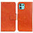 Leather Case Stands Flip Cover Holder N05P for Motorola Moto Edge 20 Lite 5G Orange