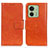 Leather Case Stands Flip Cover Holder N05P for Motorola Moto Edge (2023) 5G Orange