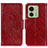 Leather Case Stands Flip Cover Holder N05P for Motorola Moto Edge (2023) 5G Red