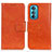 Leather Case Stands Flip Cover Holder N05P for Motorola Moto Edge 30 5G Orange