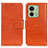 Leather Case Stands Flip Cover Holder N05P for Motorola Moto Edge 40 5G Orange