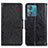 Leather Case Stands Flip Cover Holder N05P for Motorola Moto Edge 40 Neo 5G Black