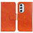 Leather Case Stands Flip Cover Holder N05P for Motorola Moto Edge Plus (2022) 5G Orange