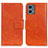 Leather Case Stands Flip Cover Holder N05P for Motorola Moto G 5G (2023) Orange