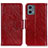 Leather Case Stands Flip Cover Holder N05P for Motorola Moto G 5G (2023) Red