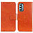 Leather Case Stands Flip Cover Holder N05P for Motorola Moto G Stylus (2022) 4G Orange