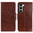 Leather Case Stands Flip Cover Holder N05P for Motorola Moto G200 5G