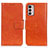 Leather Case Stands Flip Cover Holder N05P for Motorola Moto G42 Orange