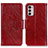 Leather Case Stands Flip Cover Holder N05P for Motorola Moto G42 Red