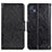 Leather Case Stands Flip Cover Holder N05P for Motorola Moto G50 5G Black