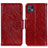 Leather Case Stands Flip Cover Holder N05P for Motorola Moto G50 5G Red