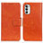 Leather Case Stands Flip Cover Holder N05P for Motorola MOTO G52 Orange