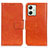 Leather Case Stands Flip Cover Holder N05P for Motorola Moto G54 5G Orange