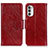 Leather Case Stands Flip Cover Holder N05P for Motorola Moto G82 5G Red