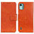 Leather Case Stands Flip Cover Holder N05P for Nokia C12 Orange