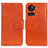 Leather Case Stands Flip Cover Holder N05P for OnePlus 10R 5G Orange