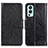 Leather Case Stands Flip Cover Holder N05P for OnePlus Nord 2 5G Black