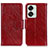 Leather Case Stands Flip Cover Holder N05P for OnePlus Nord 2T 5G Red