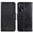 Leather Case Stands Flip Cover Holder N05P for Oppo A54s Black