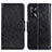 Leather Case Stands Flip Cover Holder N05P for Oppo F19 Black