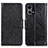 Leather Case Stands Flip Cover Holder N05P for Oppo F21s Pro 4G Black