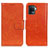 Leather Case Stands Flip Cover Holder N05P for Oppo Reno5 F Orange