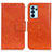 Leather Case Stands Flip Cover Holder N05P for Oppo Reno6 Pro 5G India Orange