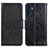 Leather Case Stands Flip Cover Holder N05P for Oppo Reno7 5G Black