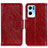 Leather Case Stands Flip Cover Holder N05P for Oppo Reno7 Pro 5G Red