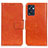 Leather Case Stands Flip Cover Holder N05P for Oppo Reno7 SE 5G Orange