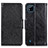 Leather Case Stands Flip Cover Holder N05P for Realme C20A Black