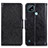 Leather Case Stands Flip Cover Holder N05P for Realme C21 Black