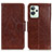 Leather Case Stands Flip Cover Holder N05P for Realme GT2 Pro 5G Brown