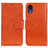 Leather Case Stands Flip Cover Holder N05P for Samsung Galaxy A03 Core Orange