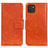 Leather Case Stands Flip Cover Holder N05P for Samsung Galaxy A03 Orange