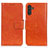 Leather Case Stands Flip Cover Holder N05P for Samsung Galaxy A04s Orange